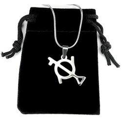 Genderfluid Necklace, 20'' Chain, Pure 304 Stainless Steel, Gender Spectrum Symbol