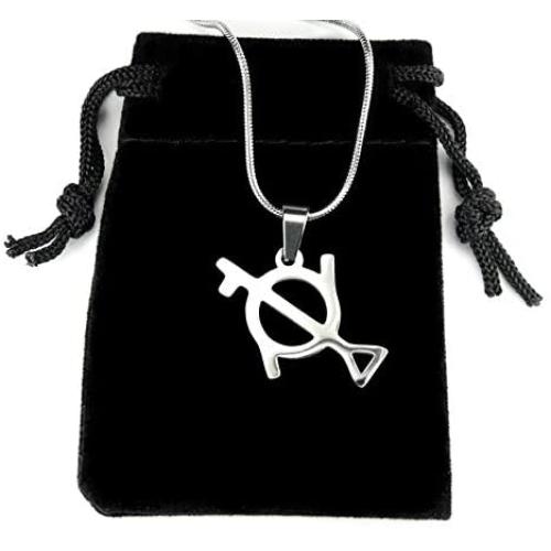 Genderfluid Necklace, 20'' Chain, Pure 304 Stainless Steel, Gender Spectrum Symbol