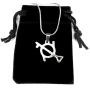 Genderfluid Necklace, 20'' Chain, Pure 304 Stainless Steel, Gender Spectrum Symbol