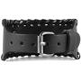 HZMAN Viking Punk Bike Leather Cuff Bracelet Rock Leather Wristband Adjustable Nordic Rune Vintage Bracelet for Men