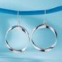 SA SILVERAGE 925 Sterling Silver Oval Twist French Wire Earrings for Women Teardrop Earrings