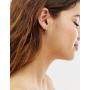 Gold Punk Spikes Stud CZ Hoop Earrings for Women Teen Girls Men S925 Sterling Silver Charms Huggie Hoops Cartilage Stud Tragus Helix Pave Crystal Earrings Hypoallergenic Rock Fashion Jewelry 9mm