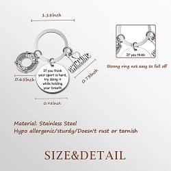 G-Ahora Swimmer Keychain If You Think Your Sport is Hard Try Doing It Holding Your Breath Swim Team Gift Swimming Lover Jewelry(KR Hold Breath)