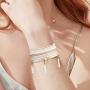 Hanpabum 6 Sets Bohemian Beaded Bracelets for Women Girls Multicolor Stretch Multilayered Stackable Bracelet Set
