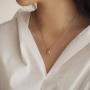Dainty Teardrop Necklace for Women Girls Sterling Silver Minimalist Simple Tiny Oval Bead Beans Pear-Shaped Pendant Choker BFF Necklace Fashion Adjustable Chain 18'' Jewelry Wedding Birthday Gift