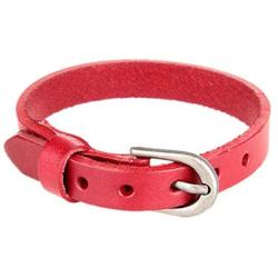 Xusamss Fashion Simple Alloy Buckle Bangle Leather Wristhand Bracelet,6''-8'' Wrist