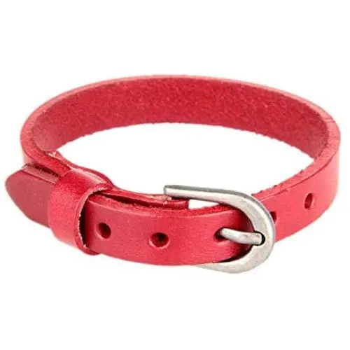 Xusamss Fashion Simple Alloy Buckle Bangle Leather Wristhand Bracelet,6''-8'' Wrist
