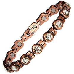 Crystal Copper Bracelet for Women Magnetic Bracelet Pain Relief for Arthritis Fashion Jewelry Anklet