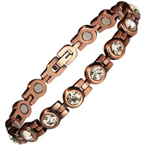 Crystal Copper Bracelet for Women Magnetic Bracelet Pain Relief for Arthritis Fashion Jewelry Anklet