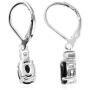 Shop LC Delivering Joy Black Tourmaline Costume Lever Back Earrings 925 Sterling Silver Fashion Prom Jewelry for Women Mothers Day Gifts