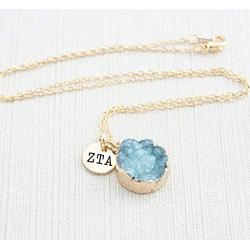 Sorority Shop Zeta Tau Alpha Sisterhood Druzy Necklace