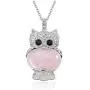 Top Plaza Owl Necklaces Rose Quartz Healing Crystal Stone Pendant Necklace Reiki Spiritual Energy Gemstone Quartz Jewelry Owl Gift for Women Girls Top Plaza Owl Necklaces Rose Quartz Healing Crystal Stone Pendant Necklace Reiki Spiritual Energy Gemstone Quartz Jewelry Owl Gift for Women Girls