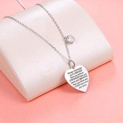 FLYOW Sterling Silver Always Remember You are Braver Than You Believe Jewelry Heart Pendant Necklace Inspirational Gifts for Daughter from Mom Dad