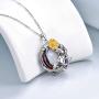 AOBOCO Sloth Sunflower Jewelry Gifts for Women Girls Relax & Lucky Sterling Silver Animal Necklace Birthday Christmas Present