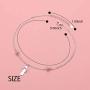 FLYOW Anklet for Women S925 Sterling Silver Adjustable Foot Chain Ankle Bracelet Anklets Jewelry