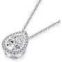 AINUOSHI 2.25 Carat Pear Cut Cubic Zirconia Diamond Deardrop Halo Pendant Necklace AINUOSHI 2.25 Carat Pear Cut Cubic Zirconia Diamond Deardrop Halo Pendant Necklace