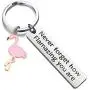 JIGAL Motivational Flamingo Keychain Never Forget How Flamazing You are Keychain Flamingo Lover Jewelry Gift for Family BFF Animal Lovers JIGAL Motivational Flamingo Keychain Never Forget How Flamazing You are Keychain Flamingo Lover Jewelry Gift for Family BFF Animal Lovers