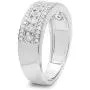 Dazzlingrock Collection 10K Round Gemstone & Diamond Ladies Anniversary Wedding Band Stackable Ring, White Gold
