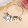 Ursteel Teacher Gifts for Women, 26 Initial Charm Bracelets Best Teacher End of Year Christmas Thank You Gifts Teacher Appreciation Gifts for Women
