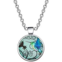 SEIRAA Hummingbird Necklace Motivational Bird Pendant Jewelry Hummingbird Jewelry for Her