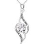 ALOV Jewelry Sterling Silver Always My Sister Forever My Friend Love Cubic Zirconia Pendant Necklace