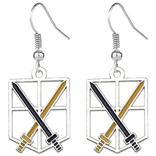 KANGSHUN Anime Cartoon Cosplay Jewelry Metal Attck Titan Earrings Gifts for woman girl