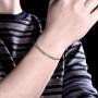 BBBGEM Morse Code Bracelets for Women/Men,Handmade Adjustable Silver Morris Code Bead Bracelet on Silk Cord for Friend/Family/Couple Secret Message Jewelry Inspirational Gift,with Gift Box