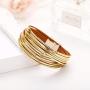 Neckcely 2Pcs Leopard Print Multilayer Leather Wrap Wide Bracelets Handmade Wristband Braided Rope with Magnetic Buckle Jewelry for Women Girls