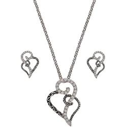 Montana Silversmiths Womens Woven Hearts Jewelry Set