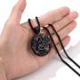 PROSTEEL Stainless Steel Celtic Knot Necklace, Black/18K Real Gold Plated, Irish Jewelry for Men Women, 22-24 Inch Adjustable, Come Gift Box