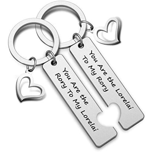 Gilmore Girls Theme Keychain You are The Lorelai to My Rory Mother Daughter Jewelry Gift for Gilmore Girls Fans(Lorelai Rory KR)
