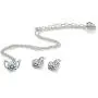 GemStar USA Sterling Silver Cubic Zirconia Round Solitaire Choker Necklace and Stud Earrings Set GemStar USA Sterling Silver Cubic Zirconia Round Solitaire Choker Necklace and Stud Earrings Set