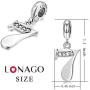 LONAGO 925 Sterling Silver Lucky Number 1-9 Charms Fit Pandora Bracelet Number Pendant Dangle Bead Necklace Chain Birthday for Wife Girl