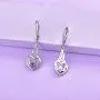 JO WISDOM Women Earrings,925 Sterling Silver Irish Celtic Claddagh Love Heart Drop & Dangle Leverback Earrings with 5A Cubic Zirconia