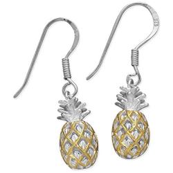 Sterling Silver Pineapple Dangle Earrings