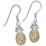 Sterling Silver Pineapple Dangle Earrings