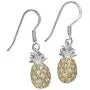 Sterling Silver Pineapple Dangle Earrings