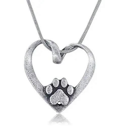 Rosa Vila Heart Shape With Dog Paw Necklace, Puppy Necklace for Owners of All Dog Breeds, Dog Remembrance Necklace, Veterinarian Necklace and K9 Officer Gift for Women Rosa Vila Heart Shape With Dog Paw Necklace, Puppy Necklace for Owners of All Dog Breeds, Dog Remembrance Necklace, Veterinarian Necklace and K9 Officer Gift for Women