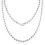 AINUOSHI Rhodium Plated Sterling Silver 2.5-5.0mm Solid 925 Italy Moon Cut Chain Necklace Italian Bead Ball Chain Necklace, Men & Women, 16-28 Inches AINUOSHI Rhodium Plated Sterling Silver 2.5-5.0mm Solid 925 Italy Moon Cut Chain Necklace Italian Bead Ball Chain Necklace, Men & Women, 16-28 Inches