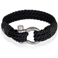 Mover Bracelets | Durable Twisted Rope Mens Bracelet with Shackle | Elegant Re-Made Nautical Style | 5 Rope Colors, 2 Shackle Colors