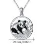 Waysles Panda Necklace 925 Sterling Silver Cute Animal Pendant Necklace Jewelry Gifts for Women Daughter Panda Lovers Waysles Panda Necklace 925 Sterling Silver Cute Animal Pendant Necklace Jewelry Gifts for Women Daughter Panda Lovers