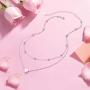 Dainty Initial Heart Necklace Sterling Silver Clavicle Personalized Choker Necklace Jewelry Gifts for Women Letter