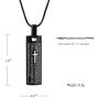 Memorial Urn Necklace for Ashes Cross Cylinder Cremation Jewelry Ashes Holder Engraved Bible Keepsake Pendant Necklace for Women Men