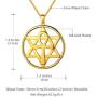 Beautlace Star of David Ankh Cross Necklaces Silver/18K Gold/Black Gun Plated Round Six Point Hexagon Cross Pendant Jewelry Gifts for Men and Women KP0108
