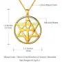 Beautlace Star of David Ankh Cross Necklaces Silver/18K Gold/Black Gun Plated Round Six Point Hexagon Cross Pendant Jewelry Gifts for Men and Women KP0108 Beautlace Star of David Ankh Cross Necklaces Silver/18K Gold/Black Gun Plated Round Six Point Hexagon Cross Pendant Jewelry Gifts for Men and Women KP0108