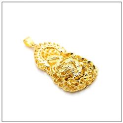 Heavstjer Fashion Plated 18K Gold Dragon Tag Pendant Necklace,22inches Link Chain