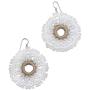 NOVICA Crochet Cotton Dangle Earrings with .925 Sterling Silver Hooks White Doily