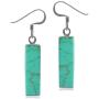 Silvershake Mondern Long Bar Linear 925 Sterling Silver Dangle Hook Earrings
