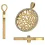 Shema Full Prayer Pendant Necklace, Sterling Silver & Gold Plated w/Swarovski Zirconia CZ Shema Full Prayer Pendant Necklace, Sterling Silver & Gold Plated w/Swarovski Zirconia CZ