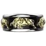 Taurus Bull Ring for Men, Norse Viking Bull Head Ring, Gold Bull Totem Ring, Vintage Bull Tribal Biker Ring, Taurus Constellation Amulet Ring, Punk Animal Jewelry Gift for Men Boys
